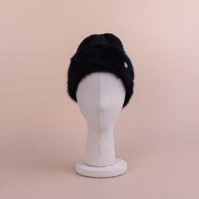 BEANIE / Fur - Black