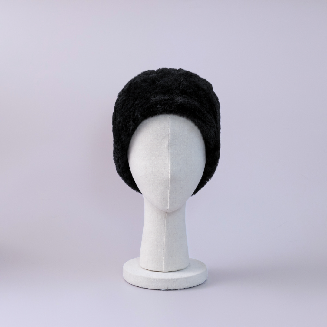 BAREN バレン　ビーニー　ブラック BEANIE / Fur Knit - Black – BAREN（バレン）