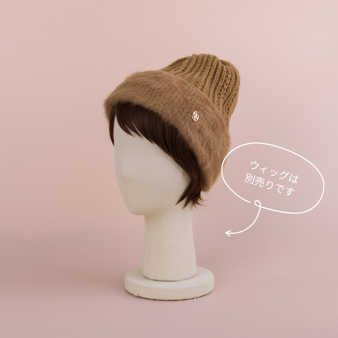 BEANIE / Fur - Camel