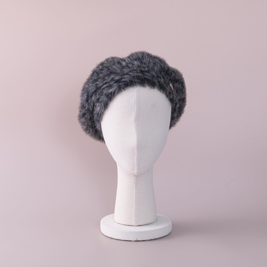 BERET/ Shaggy leopard-Charcoal – BAREN（バレン）