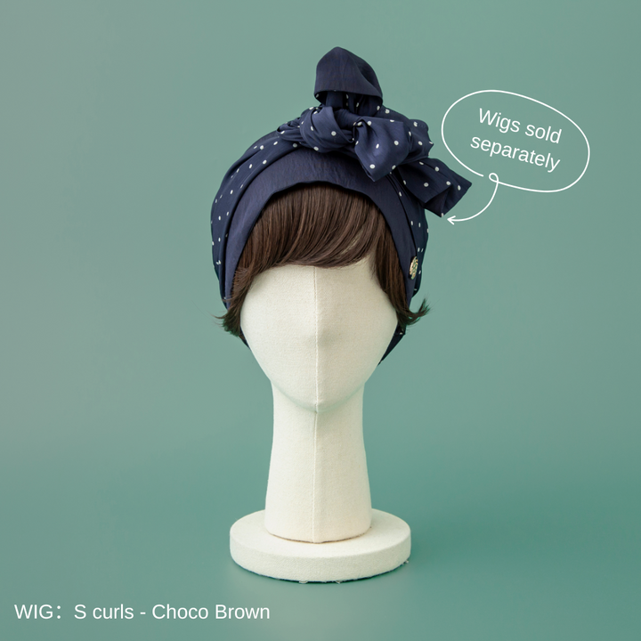 SCARF HAT / Dot-Navy – BAREN（バレン）