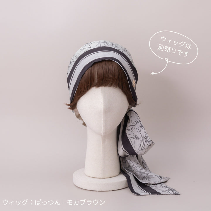 BAREN バレン　スカーフハット　ボタニカルグレージュ　前髪ウィッグ付き SCARF HAT (M) / Botanical-Greige – BAREN（バレン）