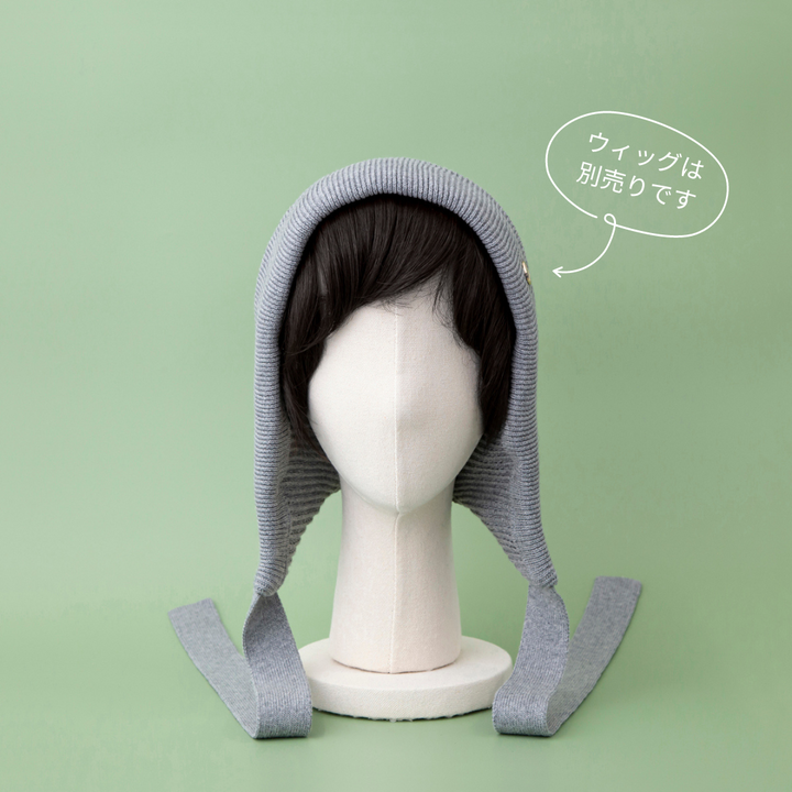 バレン　BAREN ボンネット　ケア帽子　ニット帽　前髪セット BONNET / Organic Cotton-Gray – BAREN（バレン）