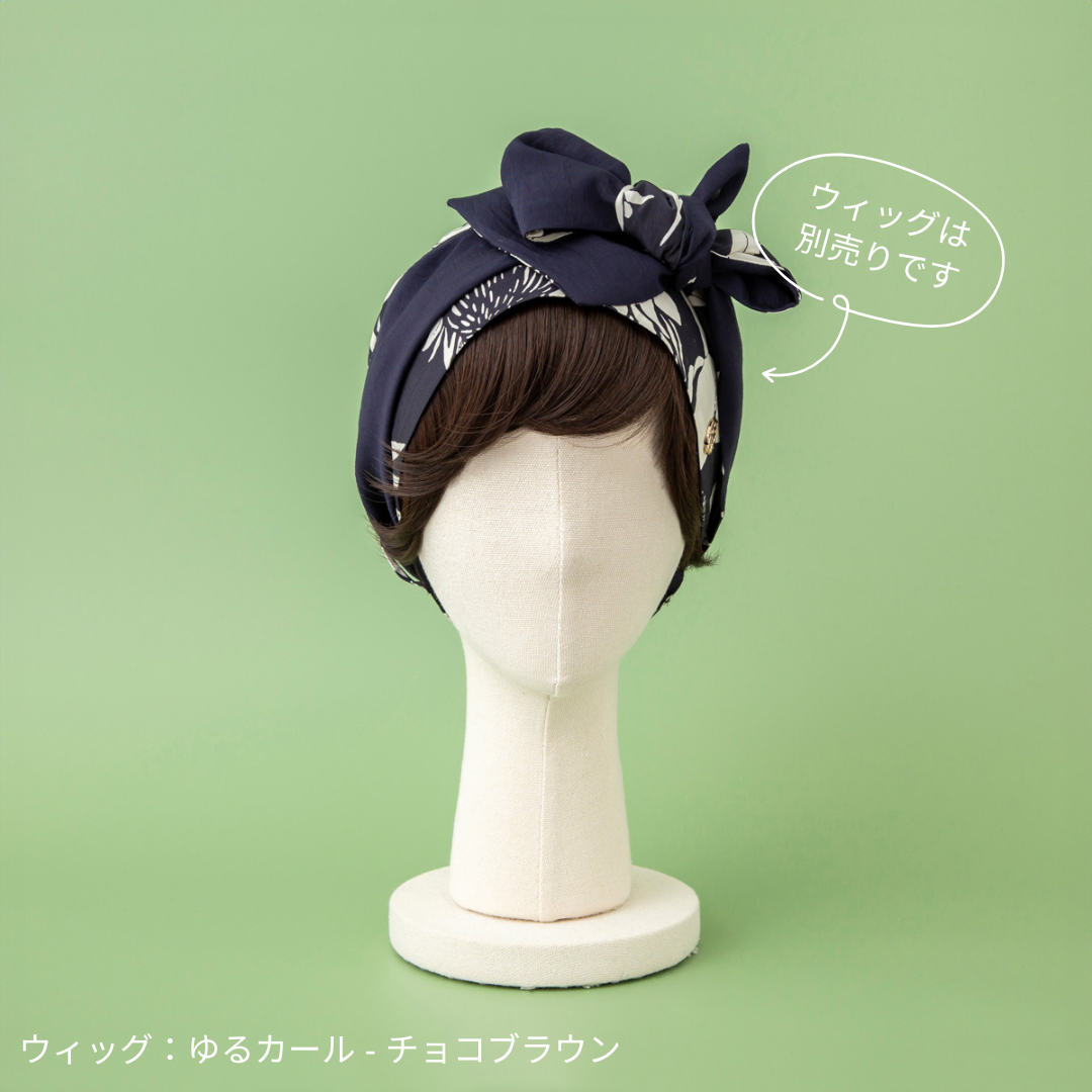 SCARF HAT /  Botanical-Navy (M)