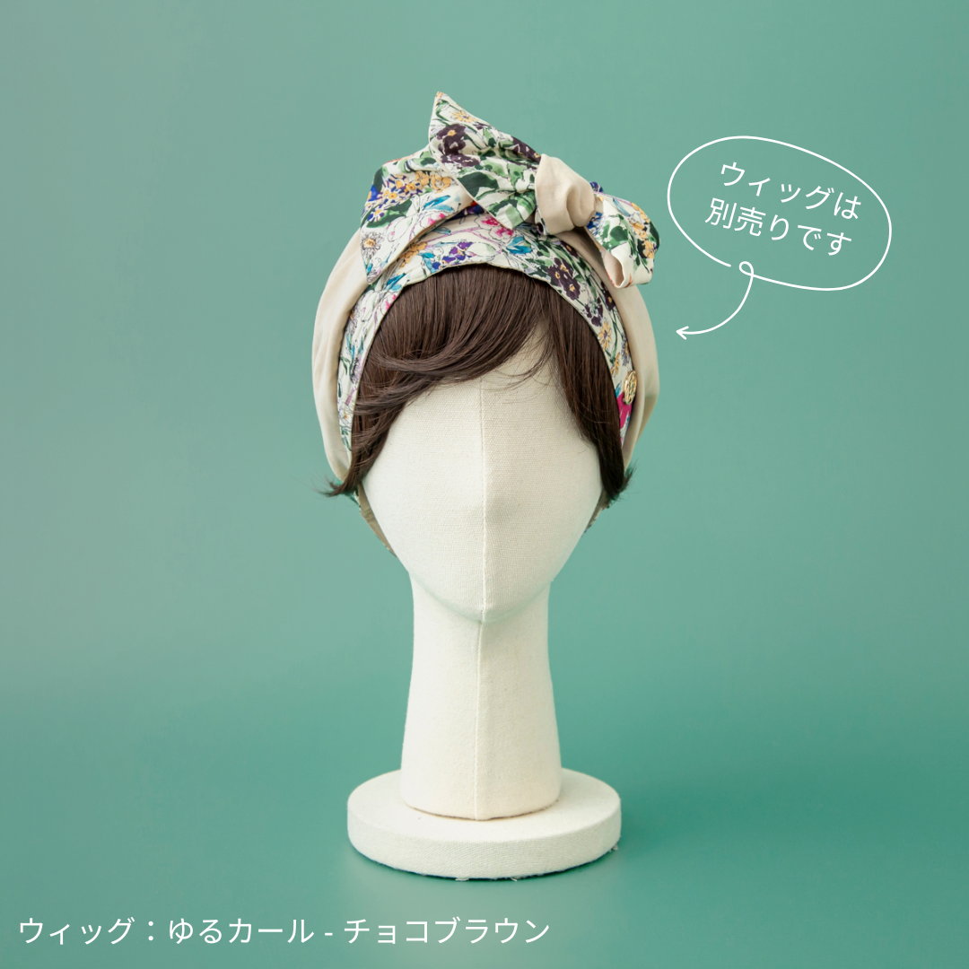 SCARF HAT (M) / FlowerGarden-Beige – BAREN(バレン) SCARF HAT (M) / FlowerGarden-Beige – BAREN(バレン)