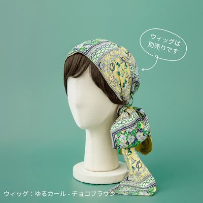 SCARF HAT /  Marine-Lime (M)