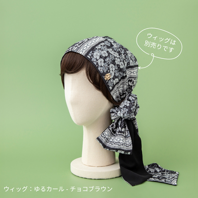 SCARF HAT (M) /  Marine-Black