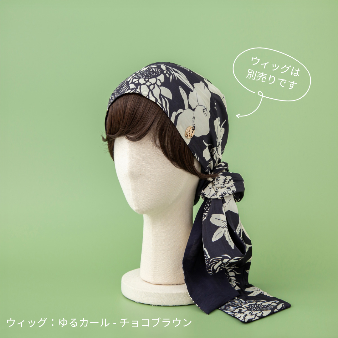 バレンBAREN SCARF HAT ネイビー