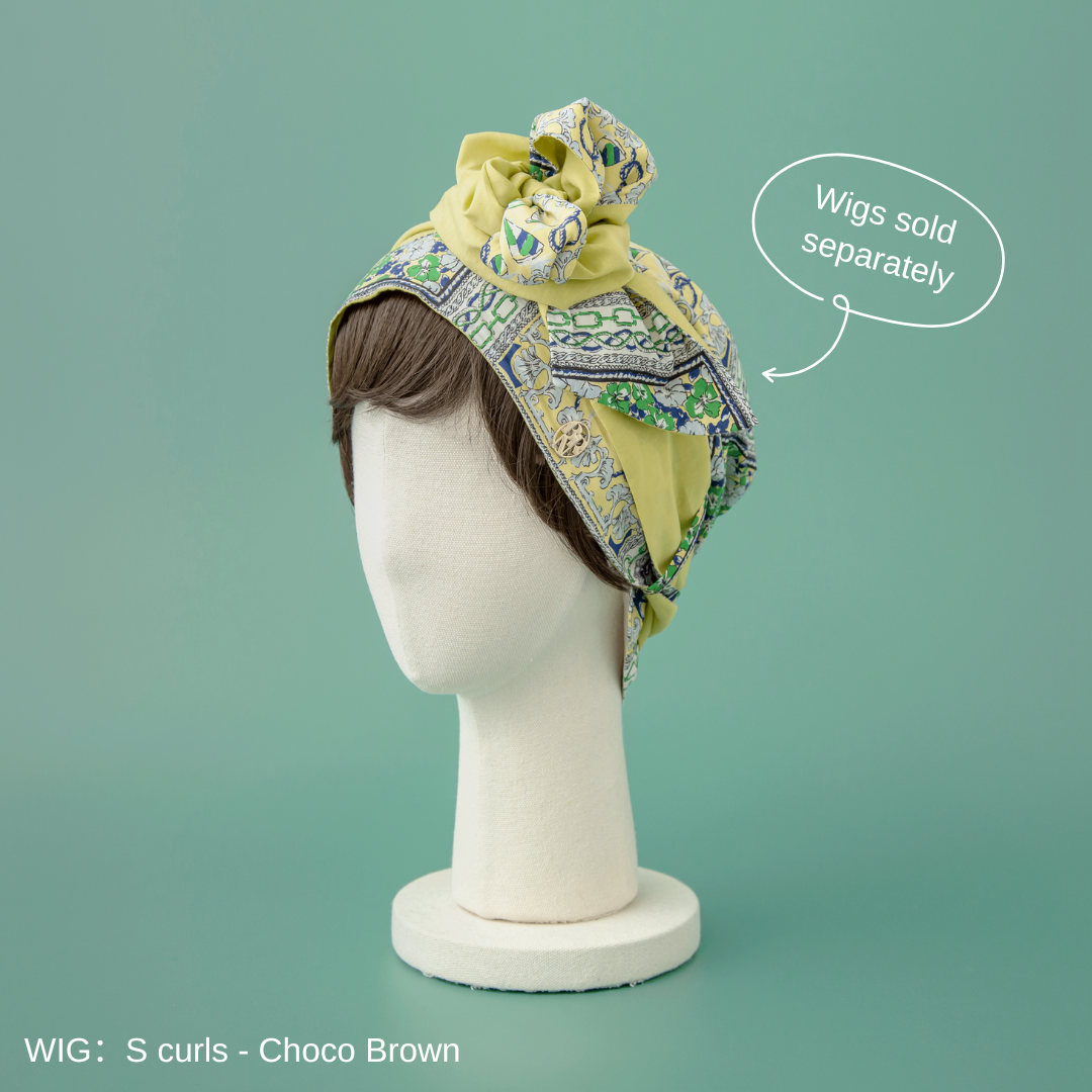 SCARF HAT (M) / Marine-Lime