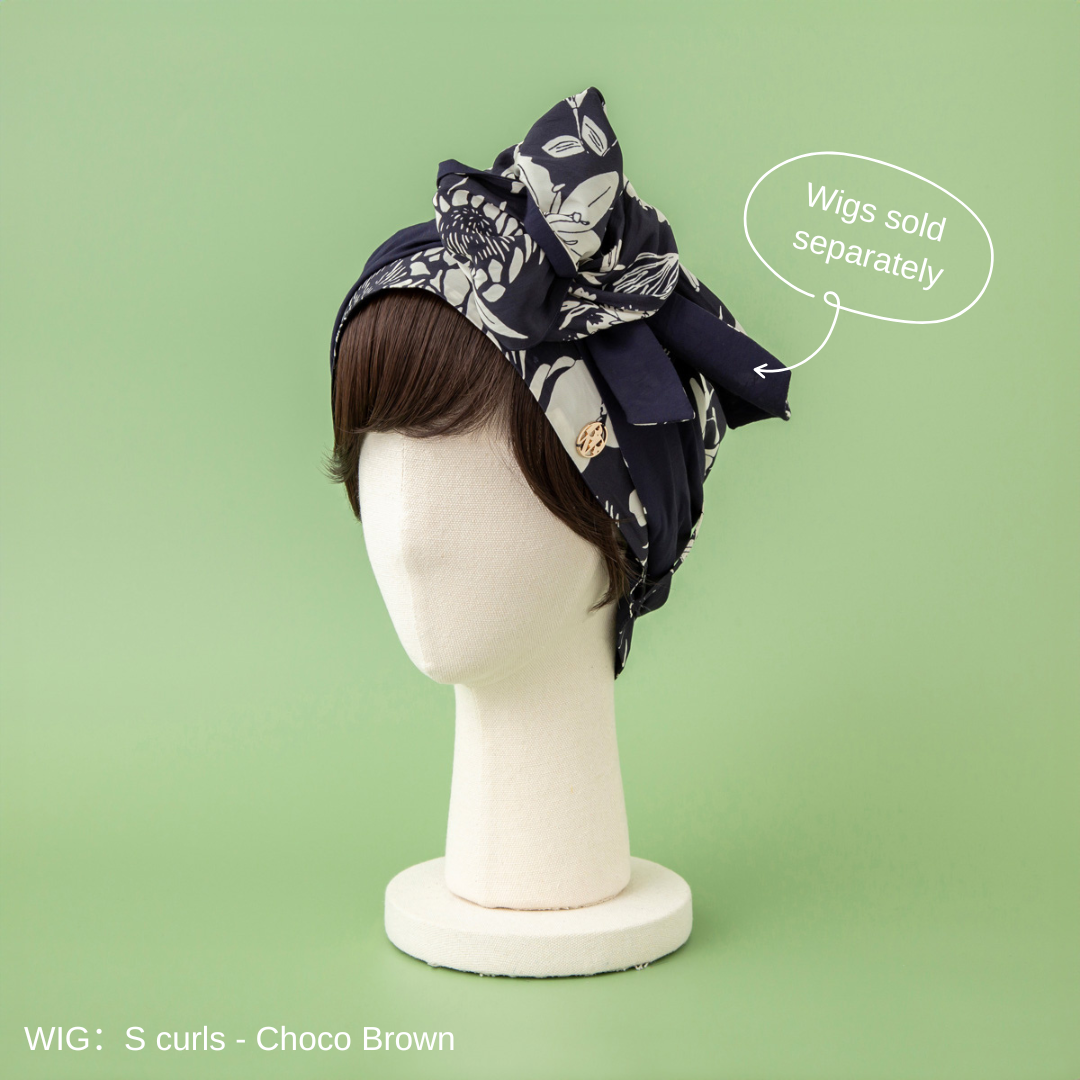 BAREN バレン スカーフハット / Botanical-Navy M SCARF HAT (M) / Botanical-Navy – BAREN（バレン）
