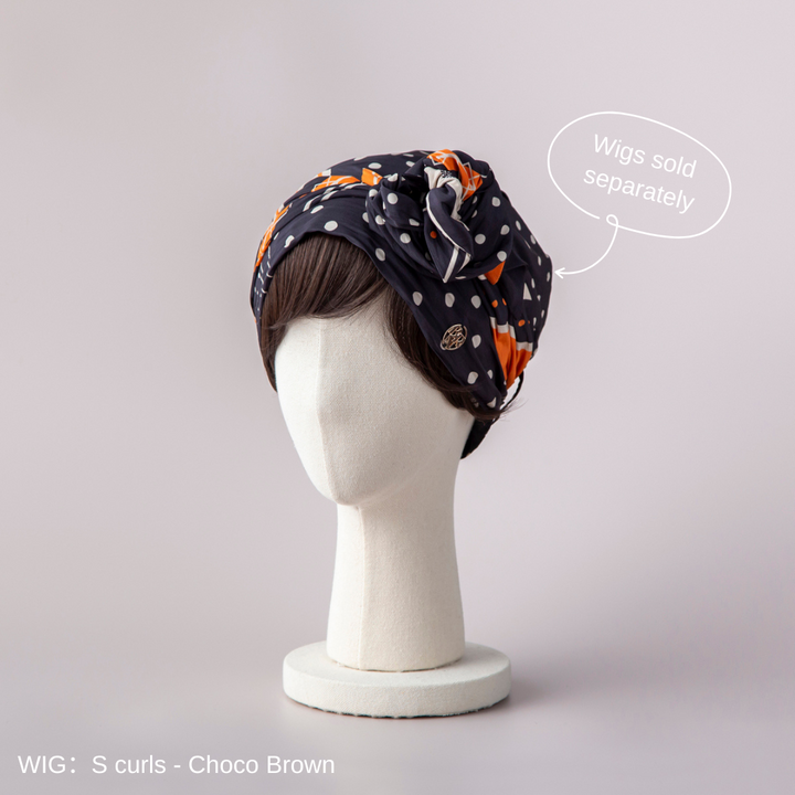 SCARF HAT (M) / Dot Border - Orange – BAREN（バレン）