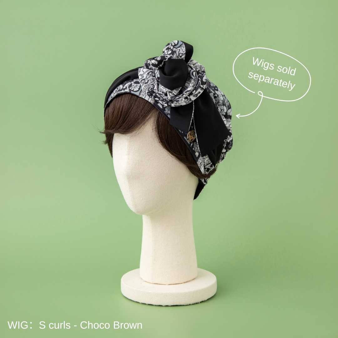 SCARF HAT (M) /  Marine-Black