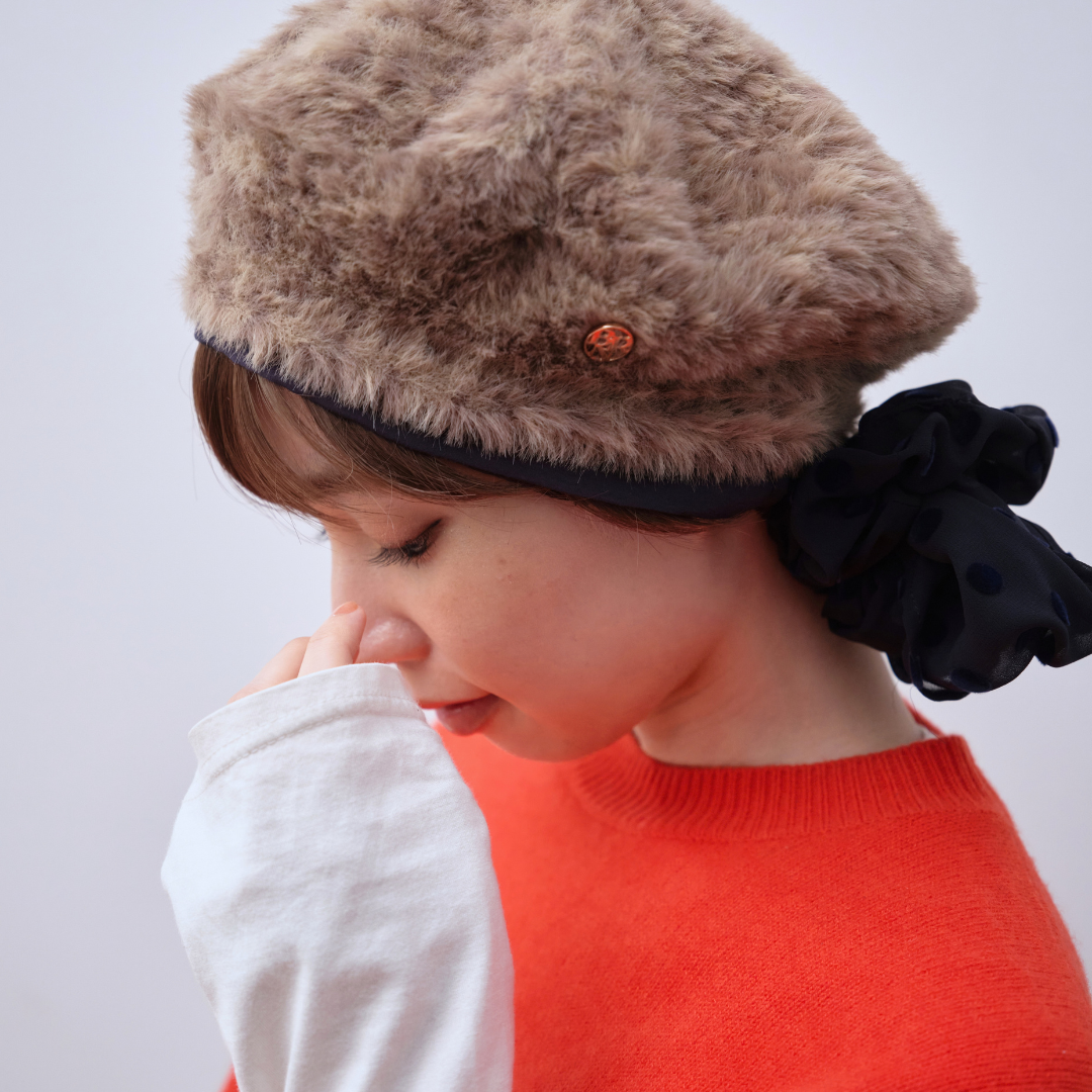 BERET/ Shaggy leopard-mocha – BAREN（バレン）