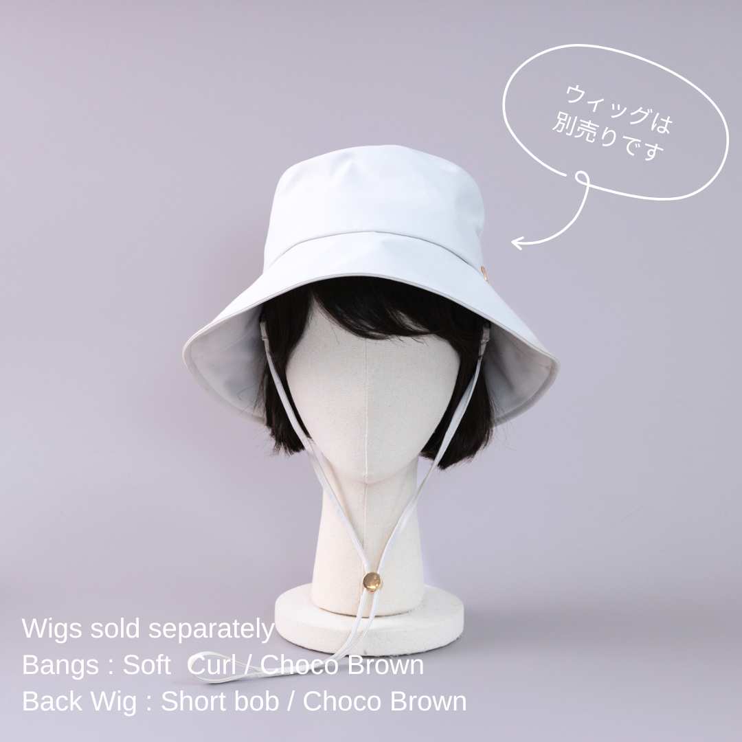 BAREN前髪ウィッグ & バゲットハット / Nylon-OffWhite Wide Brim HAT / 100% UV cut - Off White – BAREN（バレン）