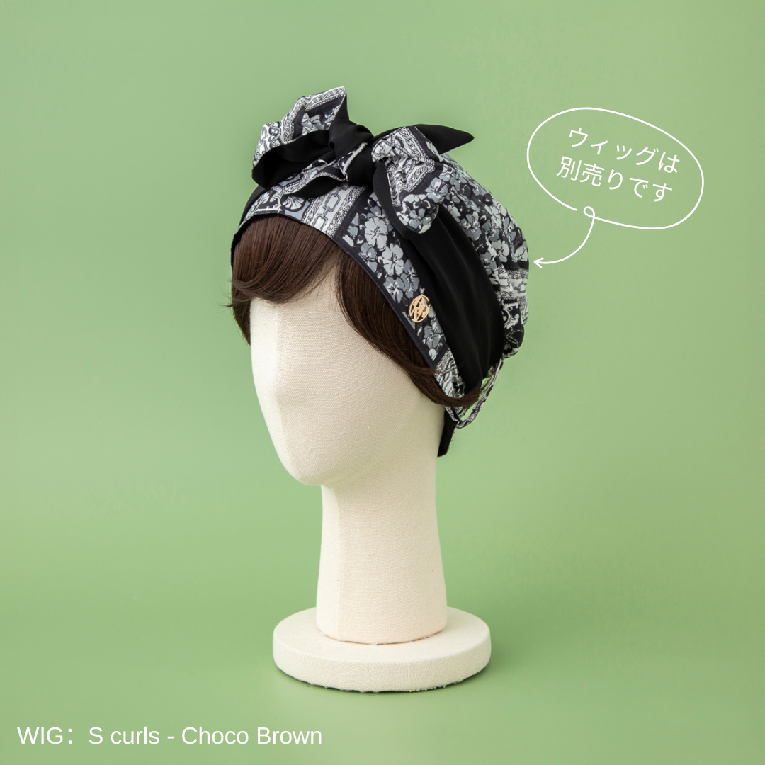 SCARF HAT (M) /  Marine-Black