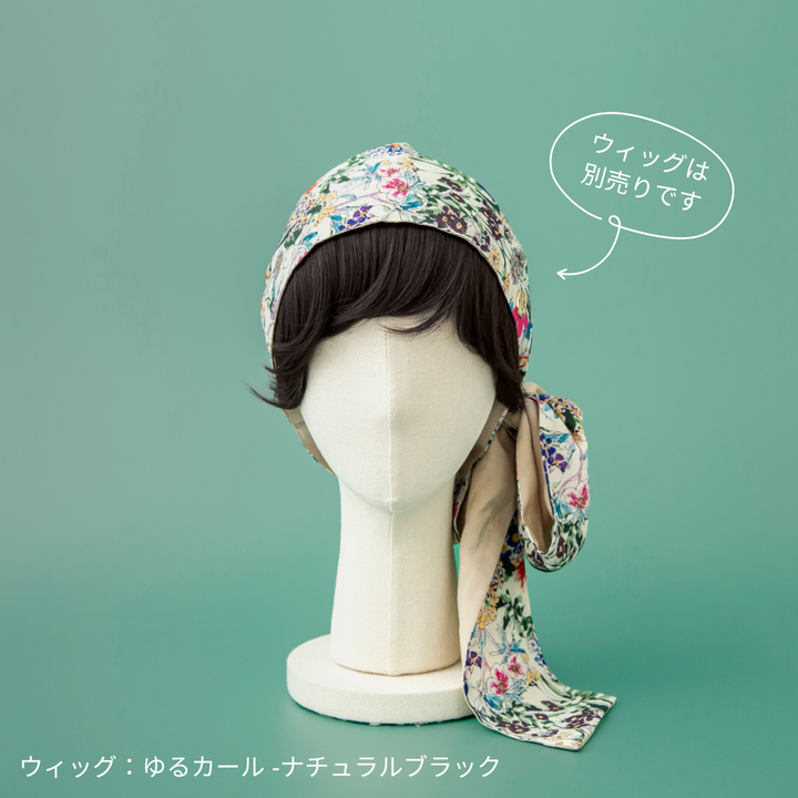 SCARF HAT (M) / FlowerGarden-Beige – BAREN(バレン) SCARF HAT (M) / FlowerGarden-Beige – BAREN(バレン)