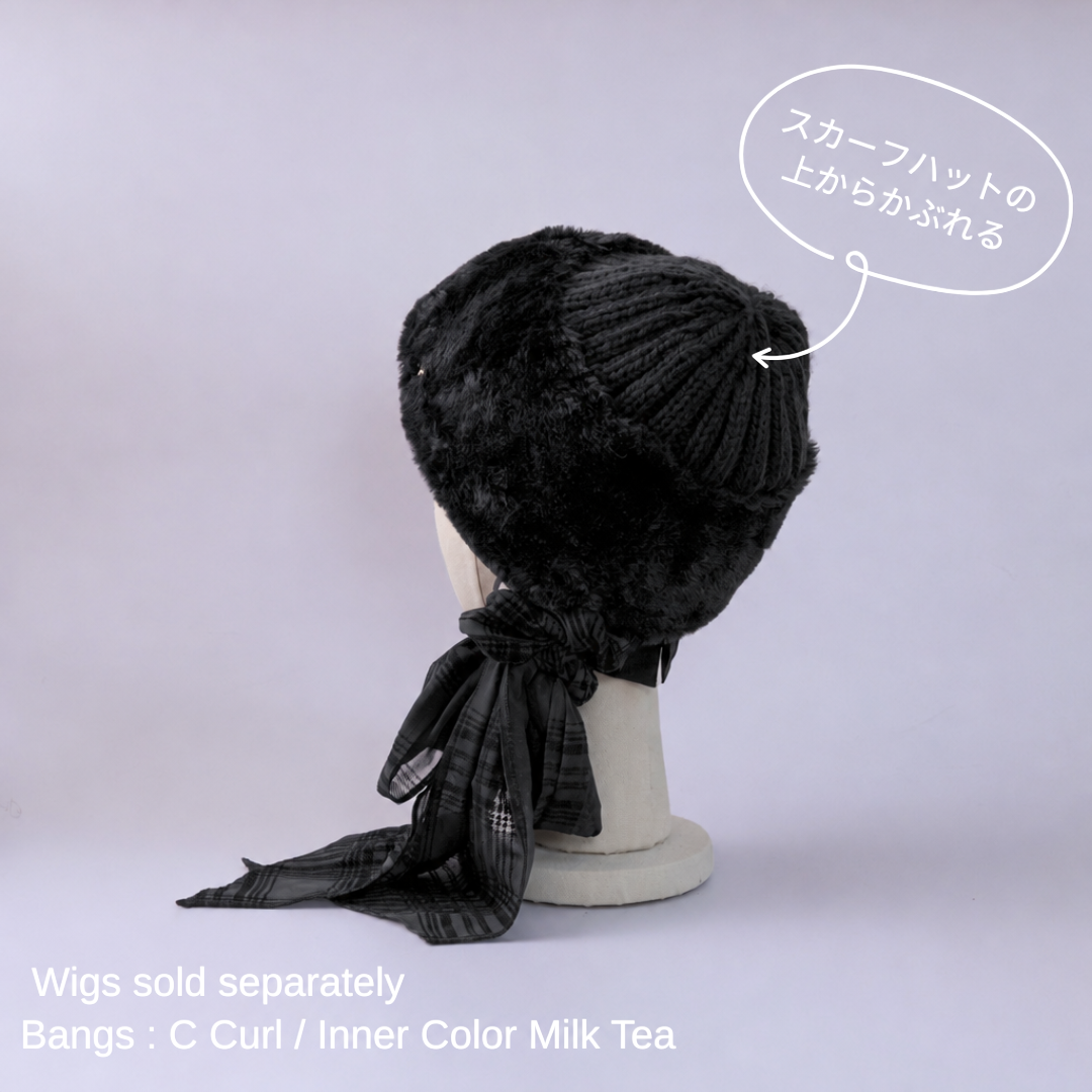 BEANIE / Fur Knit - Black – BAREN（バレン）