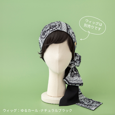 SCARF HAT (M) /  Marine-Black