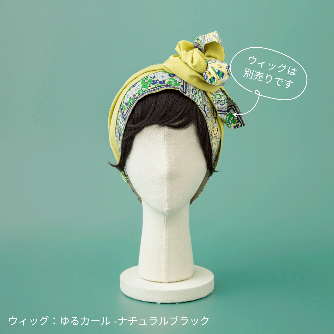 SCARF HAT (M) / Marine-Lime