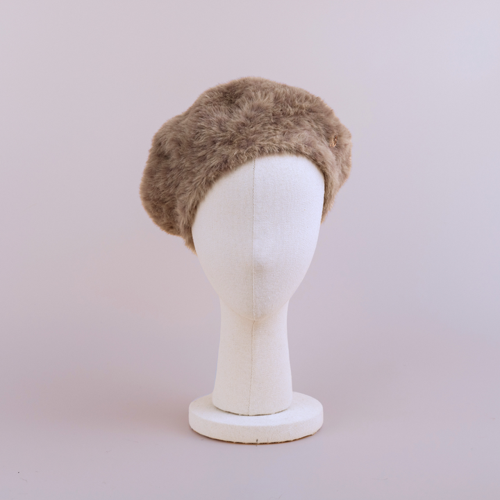 BERET/ Shaggy leopard-mocha – BAREN（バレン）