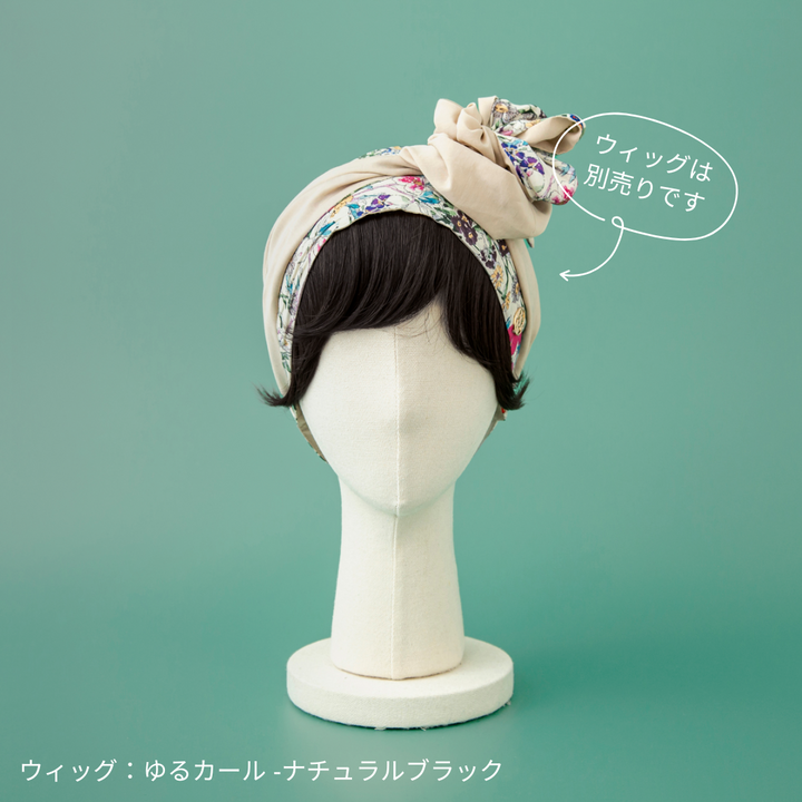 SCARF HAT (M) / FlowerGarden-Beige – BAREN（バレン）