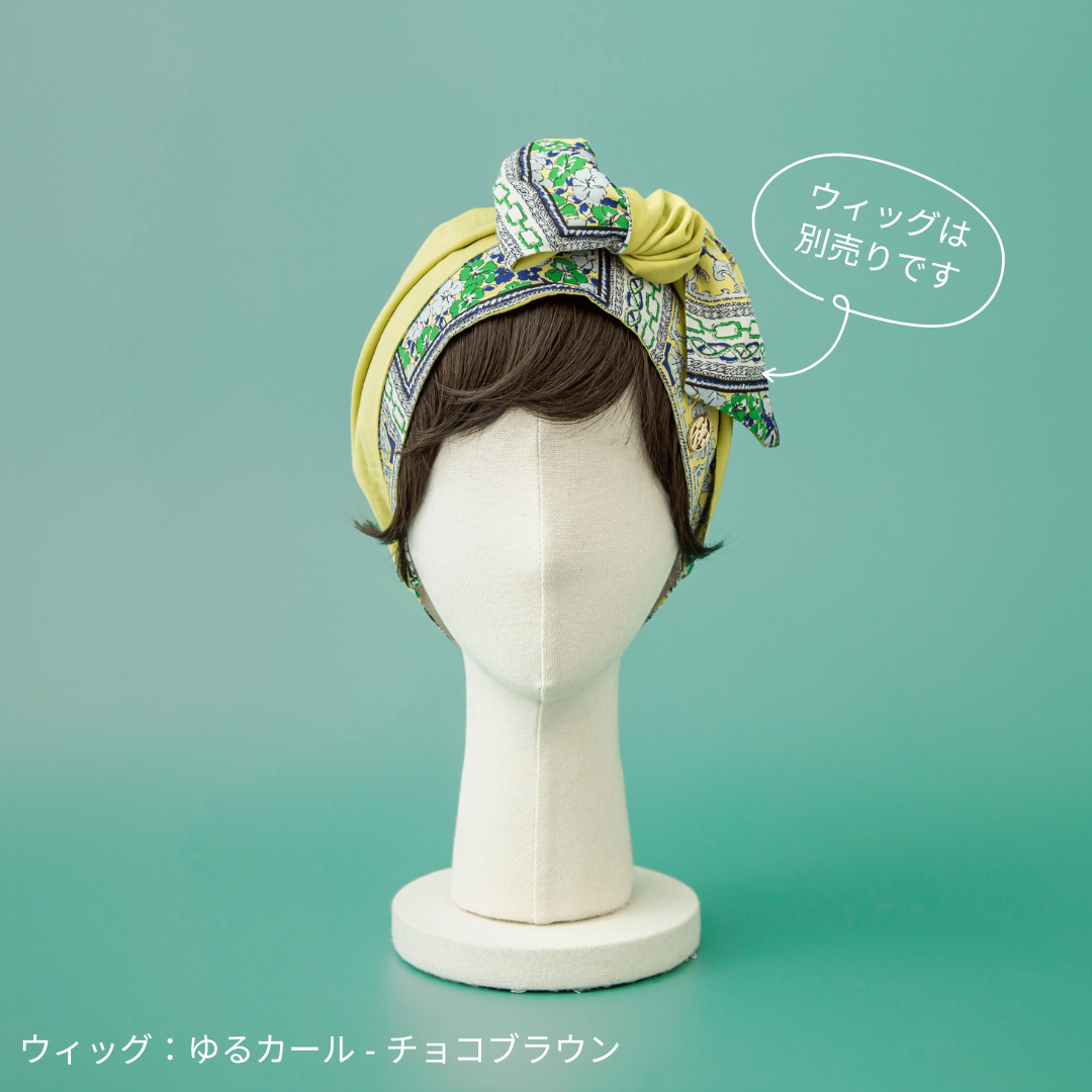 SCARF HAT (M) / Marine-Lime