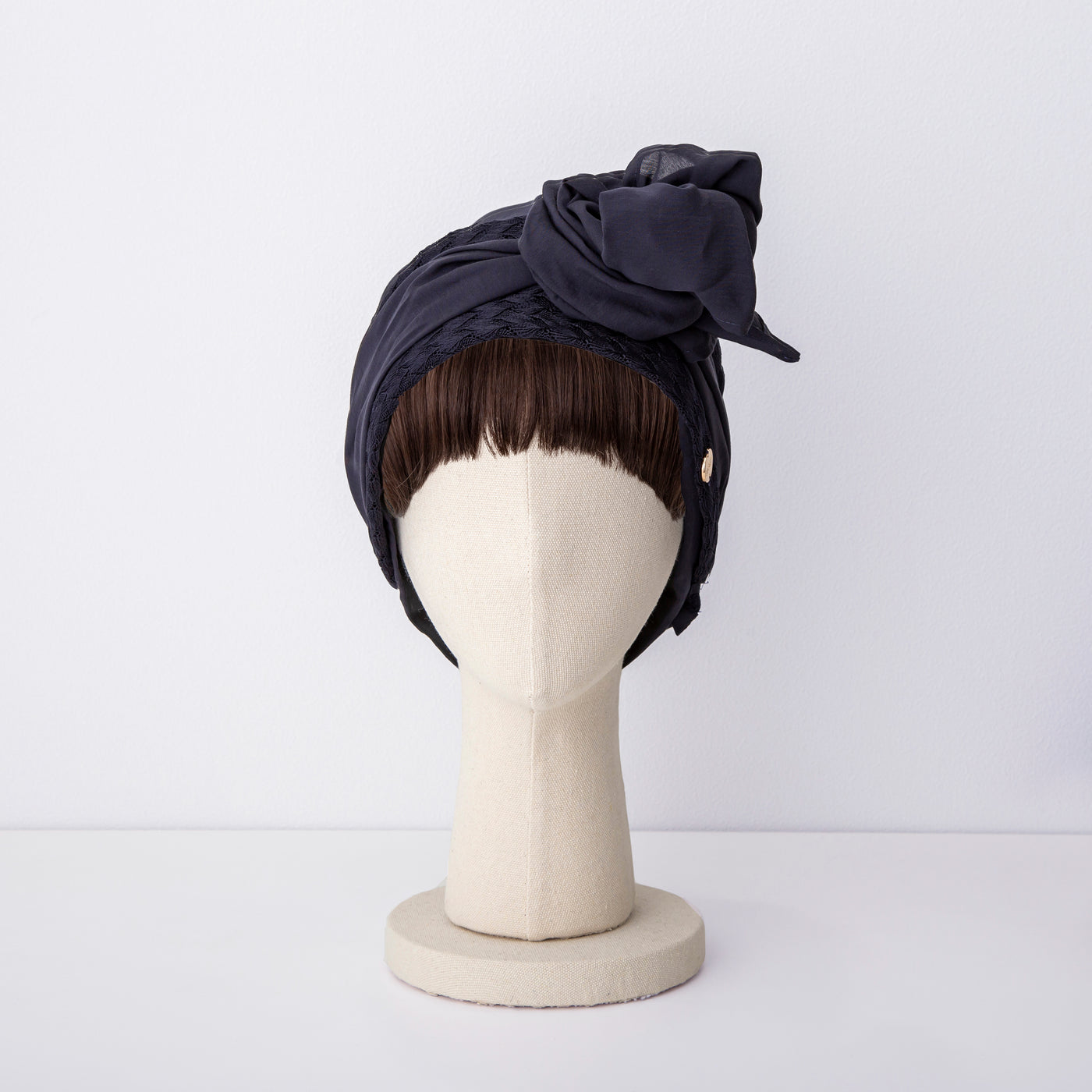 SCARF HAT / KnitLace-Navy