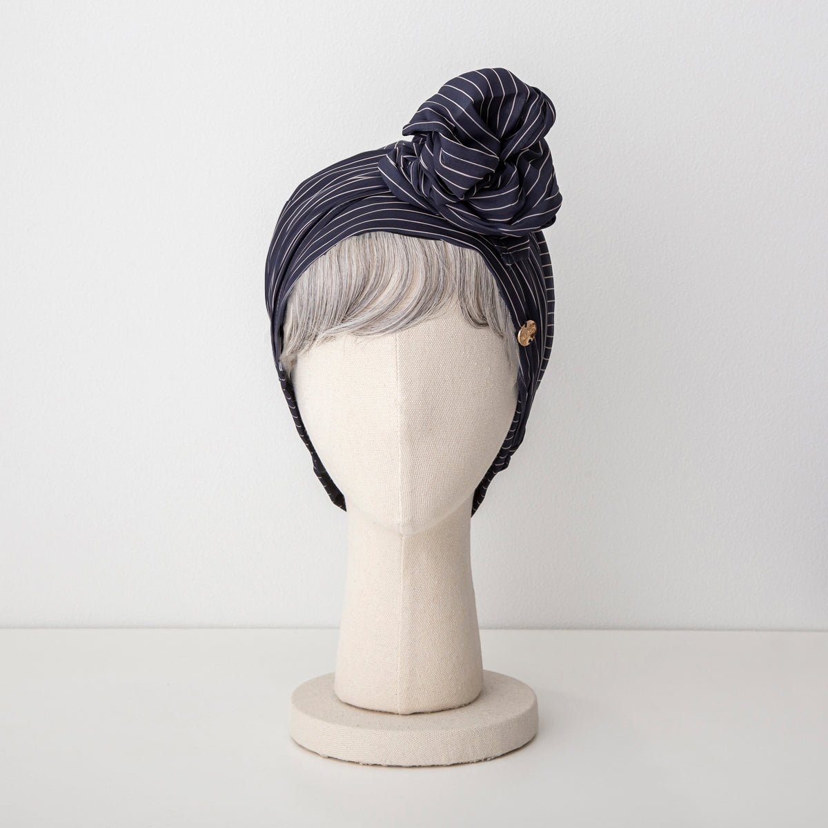 SCARF HAT / Stripe-Navy