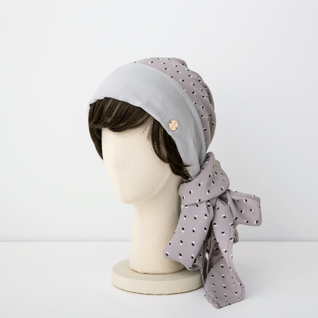SCARF HAT (M) / W dot-SmokyPink – BAREN（バレン）