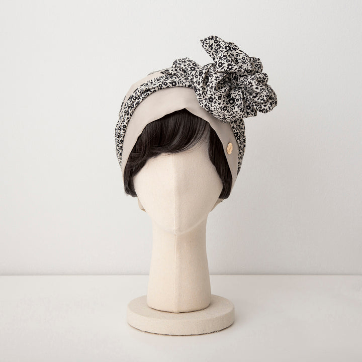 SCARF HAT (M) / Small Flower-Beige – BAREN（バレン）
