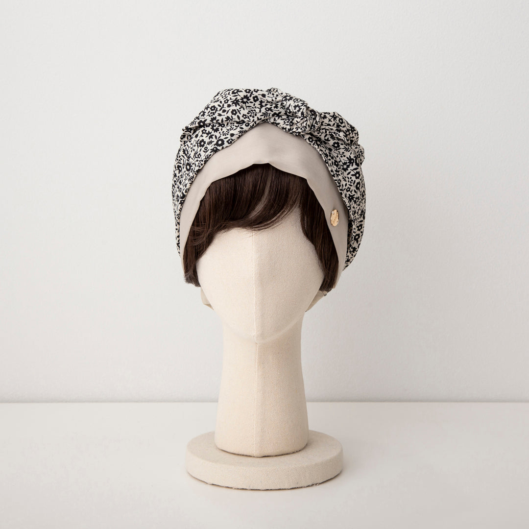 SCARF HAT (M) / Small Flower-Beige – BAREN（バレン）