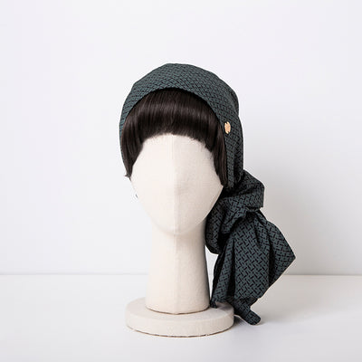 SCARF HAT / Antique-Green