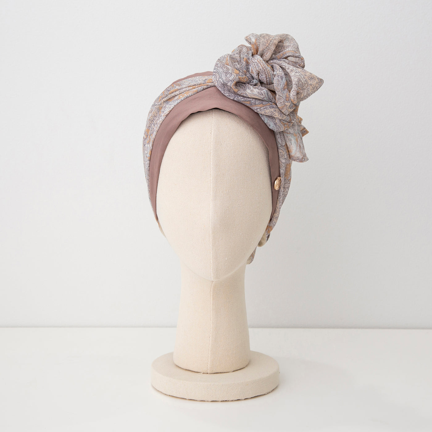 SCARF HAT / Paisley-Brown
