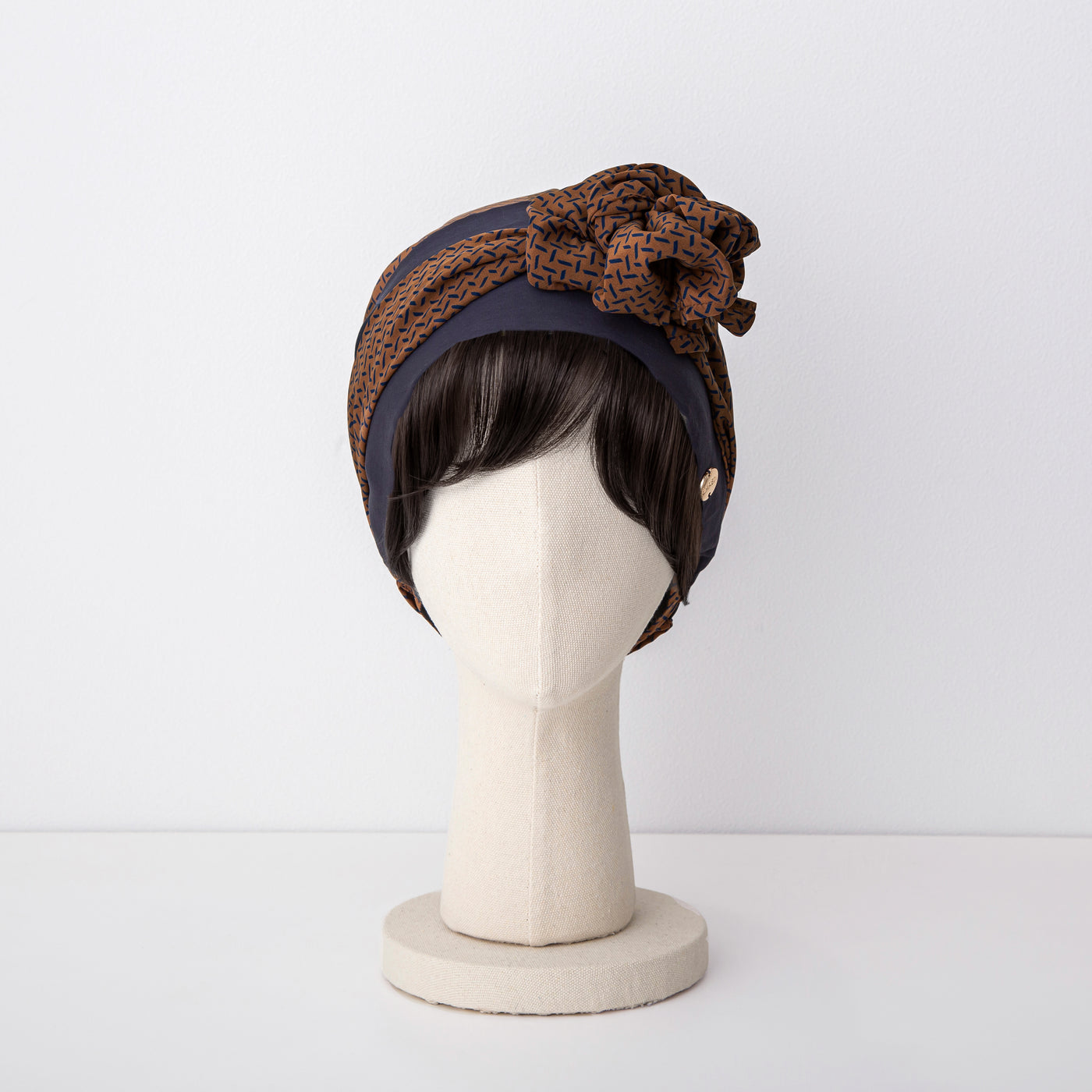 SCARF HAT / Antique-Brown