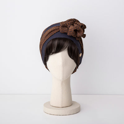 SCARF HAT / Antique-Brown