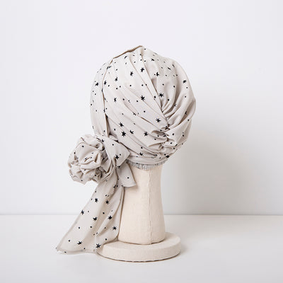 SCARF HAT(S size) / Star-Ivory