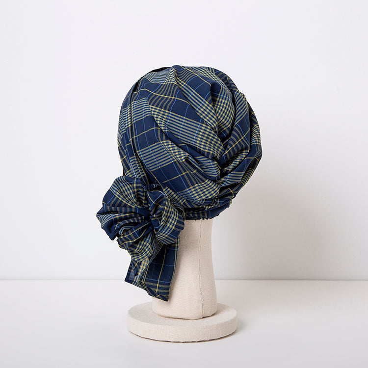 ウィッグ・エクステ SCARF HAT (M) / Checked-Navy SCARF HAT (M) / Checked-Navy – BAREN（バレン）