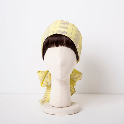 SCARF HAT(Sサイズ) / Checked-Yellow