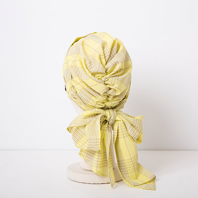 SCARF HAT(Sサイズ) / Checked-Yellow