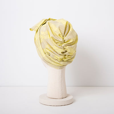 SCARF HAT(Sサイズ) / Checked-Yellow