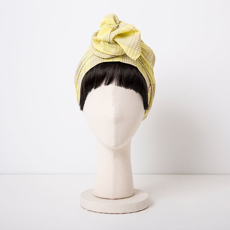 SCARF HAT(S) / Checked-Yellow – BAREN（バレン）