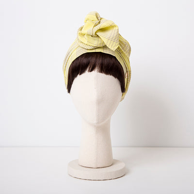 SCARF HAT(Sサイズ) / Checked-Yellow