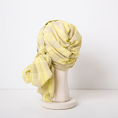 SCARF HAT(Sサイズ) / Checked-Yellow