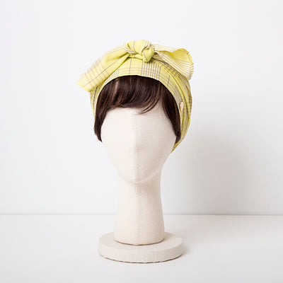 SCARF HAT(Sサイズ) / Checked-Yellow