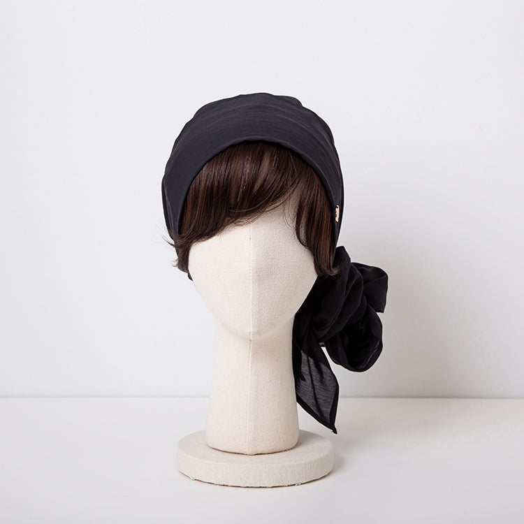 SCARF HAT(S size) / Basic-Black