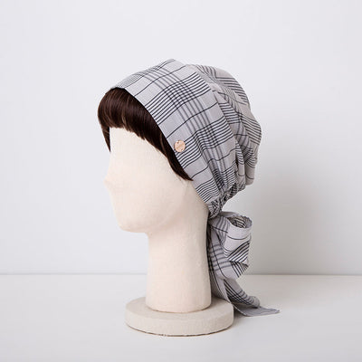 SCARF HAT(Sサイズ) / Checked-Ivory