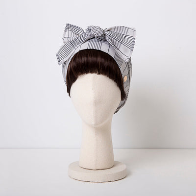 SCARF HAT(Sサイズ) / Checked-Ivory