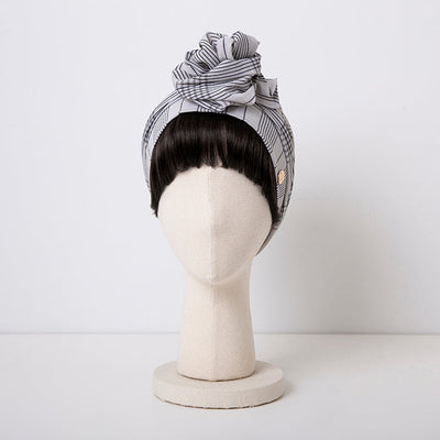 SCARF HAT(Sサイズ) / Checked-Ivory