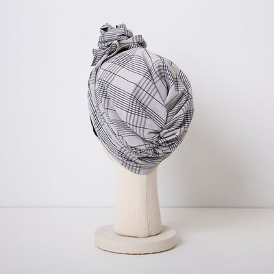 SCARF HAT(Sサイズ) / Checked-Ivory