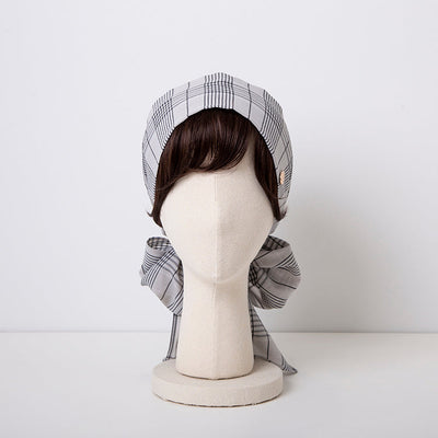 SCARF HAT(Sサイズ) / Checked-Ivory